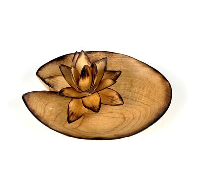 Natural Wood Lily Pad Sculpture