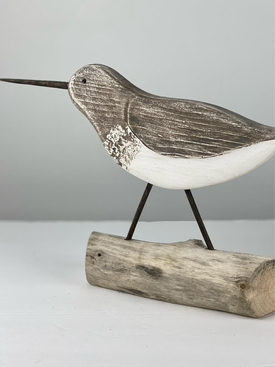 Single Shorebird Driftwood Sculpture