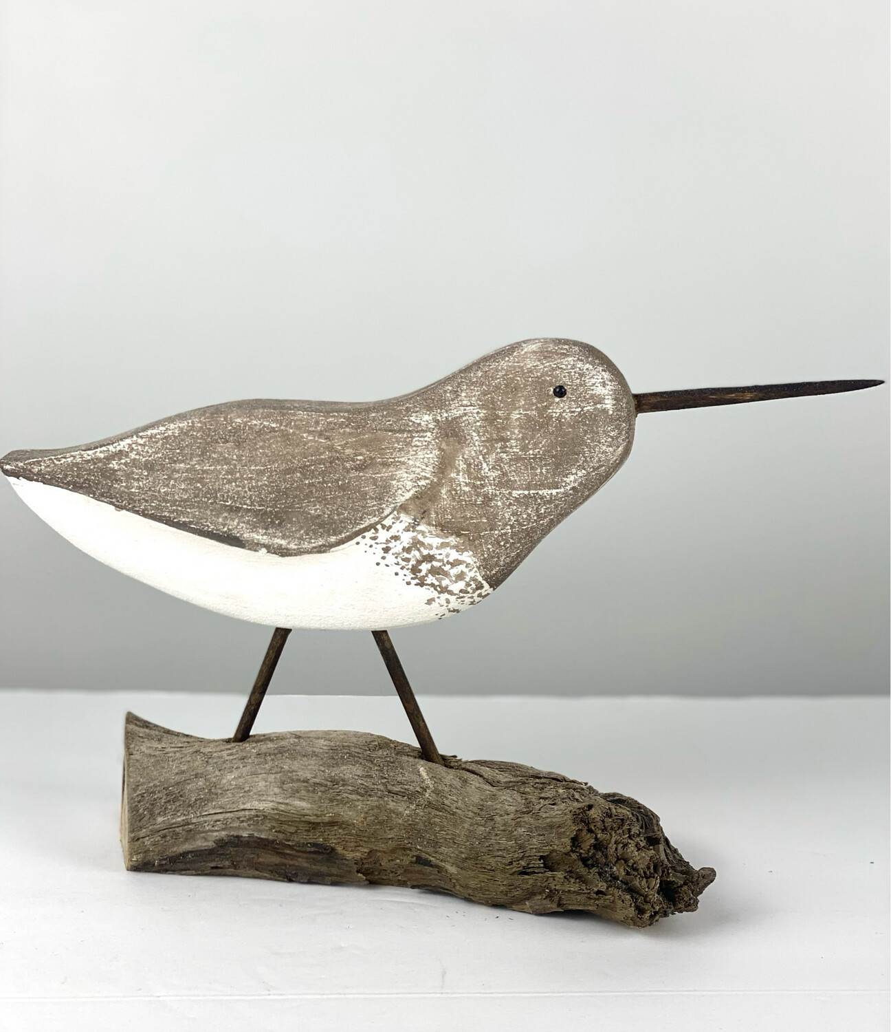 Single Shorebird Driftwood Sculpture, Option: A