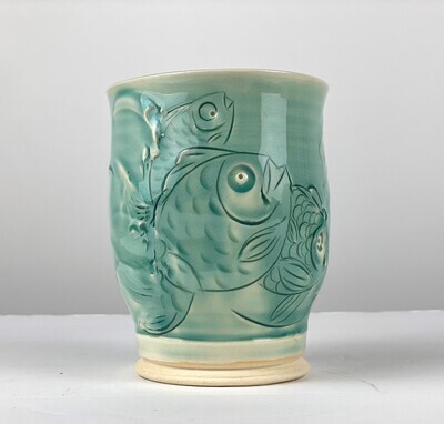 Pottery Tumblers Turquoise Glaze