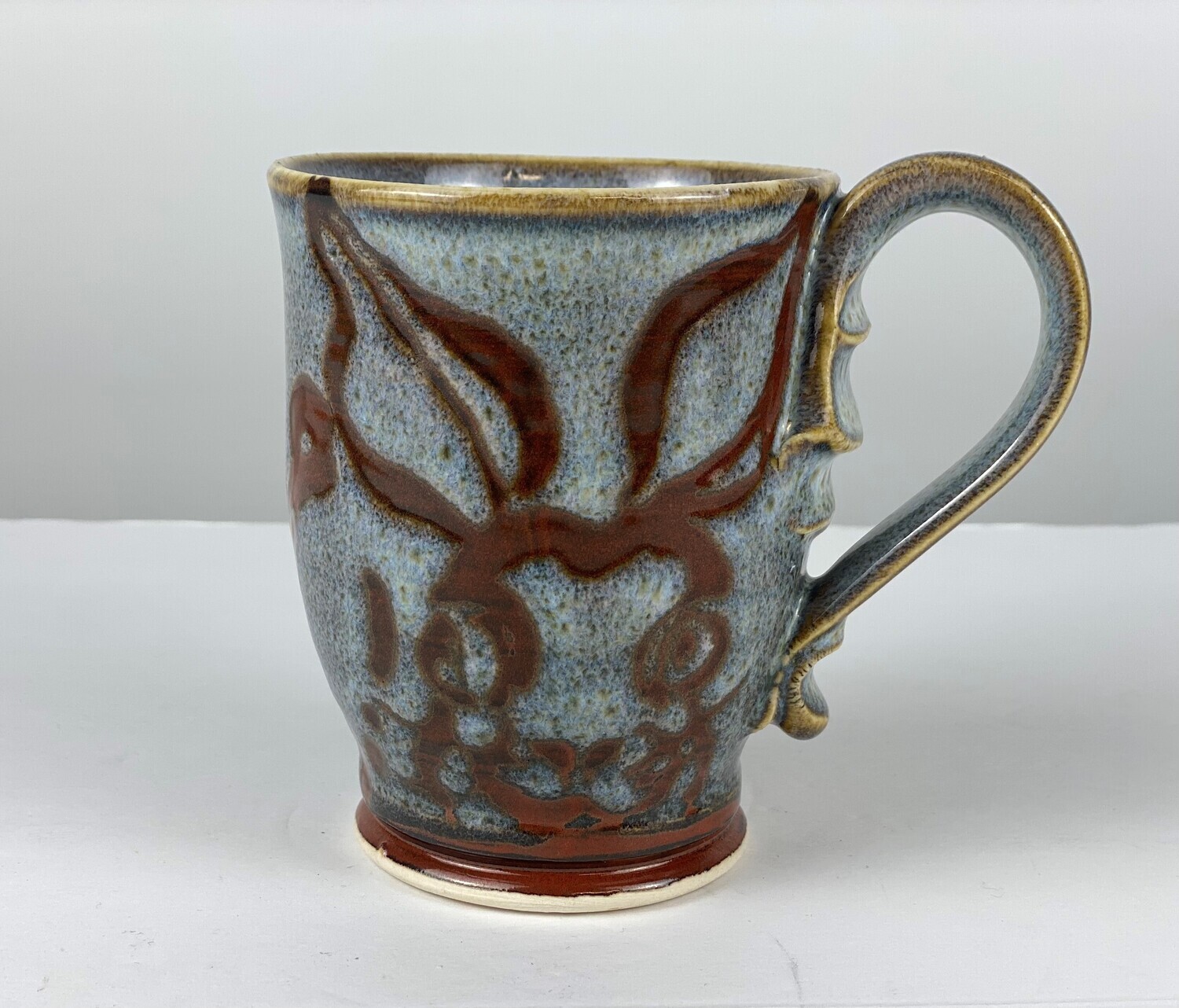 Red Mocha Medium Pottery Mugs, Option: B