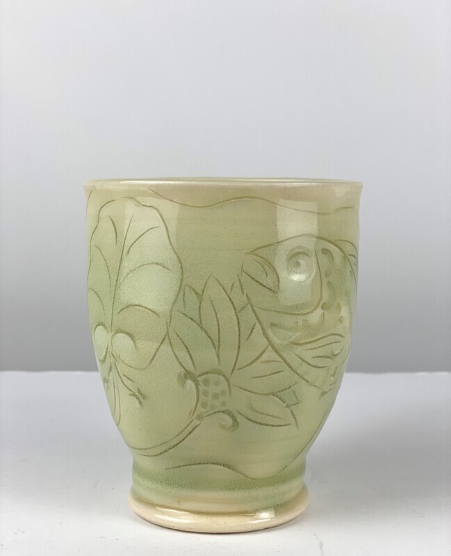 Celadon Medium Pottery Mugs