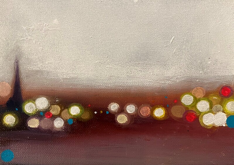 &quot;Sparkles Saint John VII&quot; 5x7 Oil and Cochineal