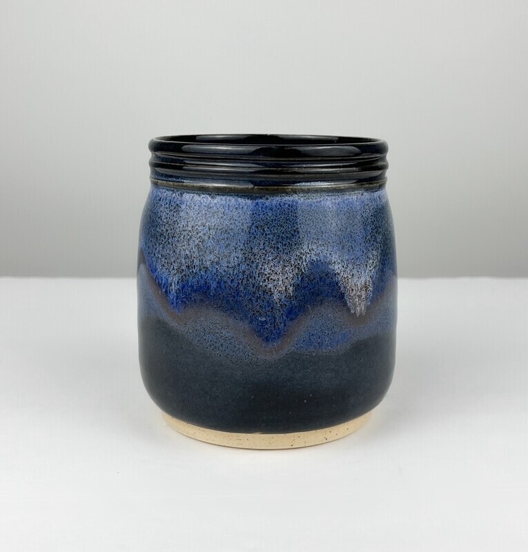 Small Blue Pottery Jar