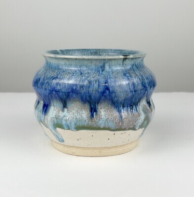 Decorative Seafoam Glaze Pottery Pot