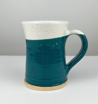 Large Pottery Mug White/Color Glaze