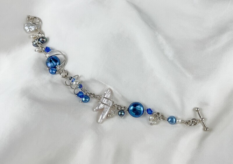 Trudy Gallagher Handworks Gallery Saint John New Brunswick Canada Jeweler Handmade Pearls Swarovski Crystals Bracelet