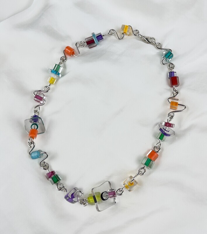 Trudy Gallagher Handworks Gallery Saint John New Brunswick Canada Jeweler Metalsmith Handmade Lampworked Glass Beads Necklace