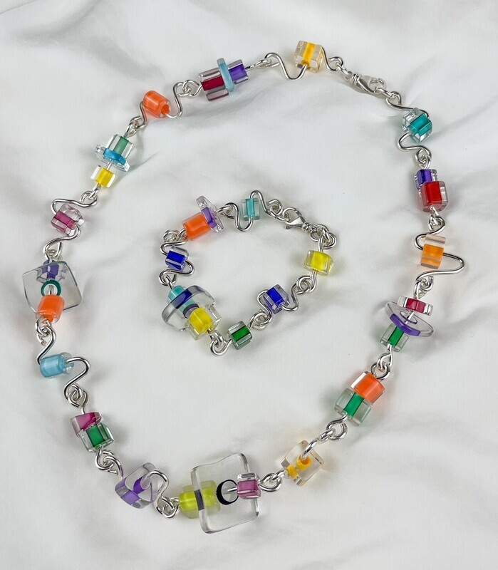 Energy Collection Large Sterling Silver with Lampworked Glass Beads