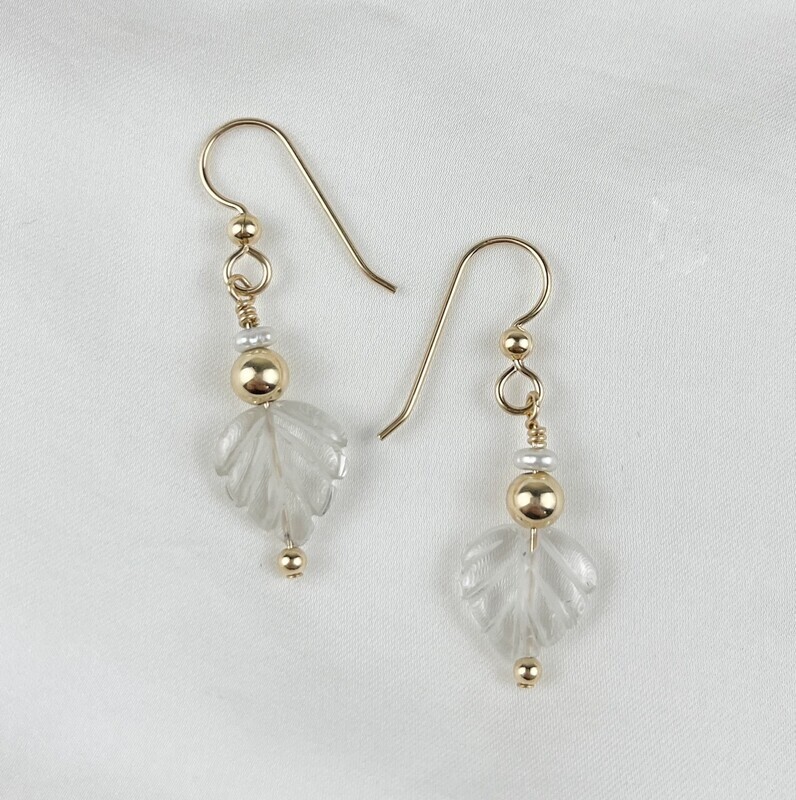14K gold and Topaz Earrings
