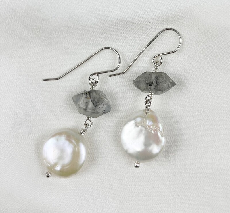 Quartz Earrings Sterling Silver