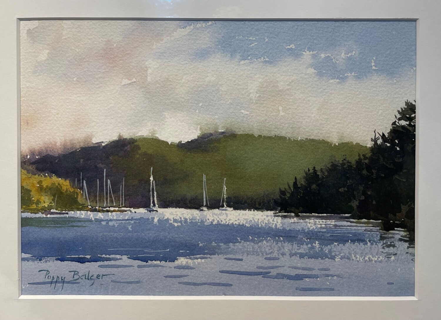 "Evening in in Kingston Creek" 7x11" Studio Watercolor Matted