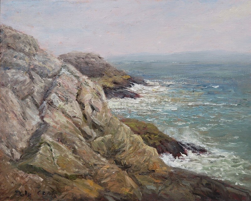 &quot;Cape Spencer Craggy Shore&quot; Oil on Board 8x10&quot; Painting