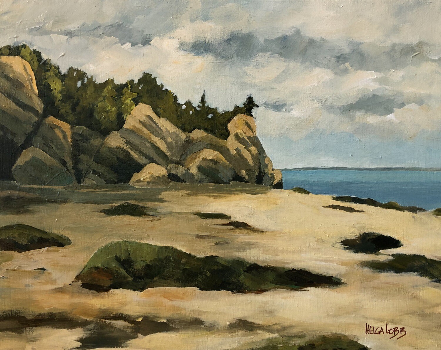 &quot;Hopewell Rocks #1&quot; 16x20 Acrylic Painting Framed