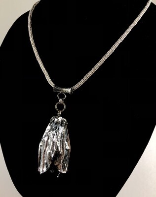 Long Open Pod Pendant Sterling Silver (Chain not Included)