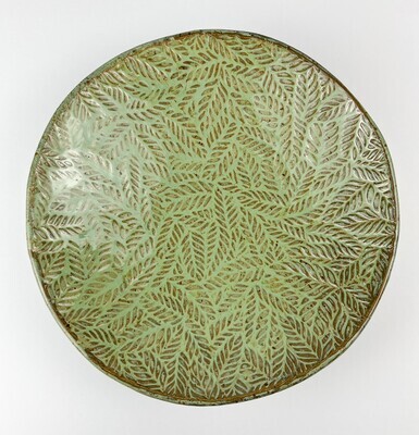 Green Leaf Pottery Bowl
