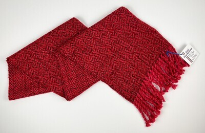 Red Scarf: Silk, Cashmere, Alpaca & Wool 68x9