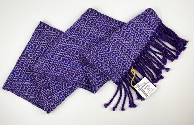 Purple Scarf: Silk, Cashmere, Alpaca, Sparkle & Wool 68x10