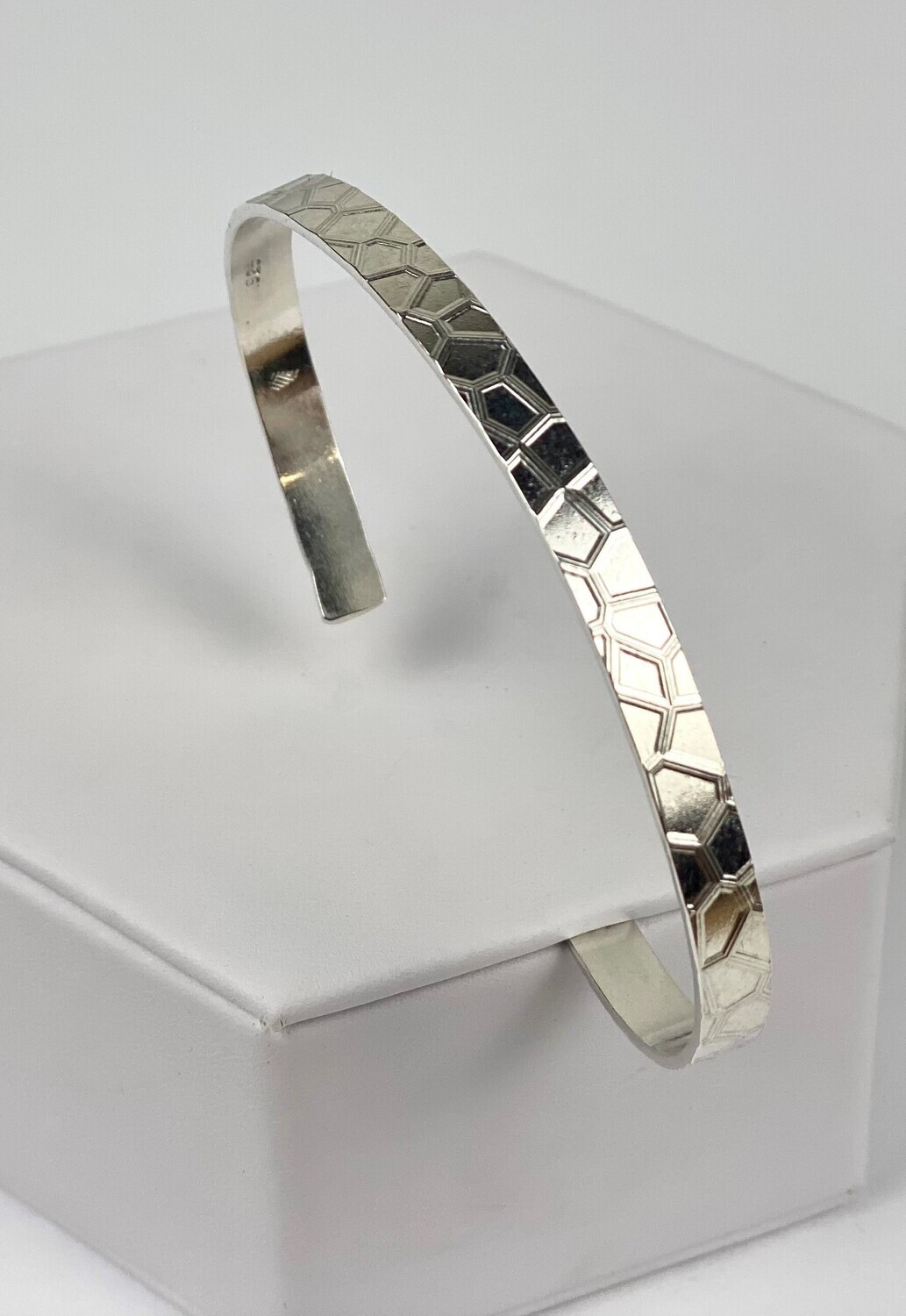 Sterling Silver Cuff, Option: A
