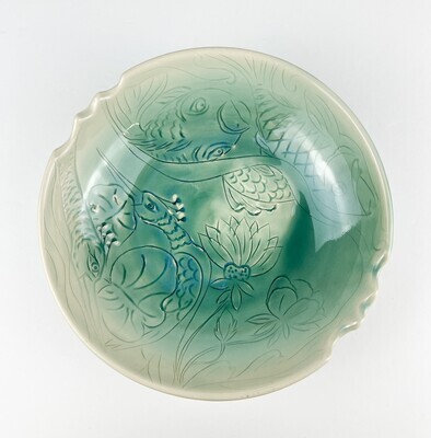 Turquoise Pottery Bowl