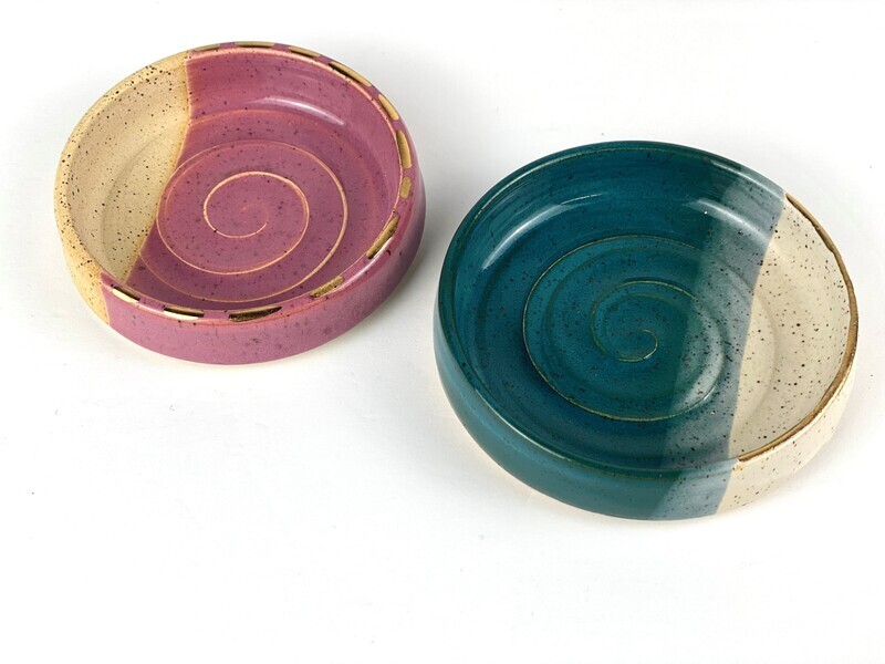 Jewelry Dish with Gold Accents