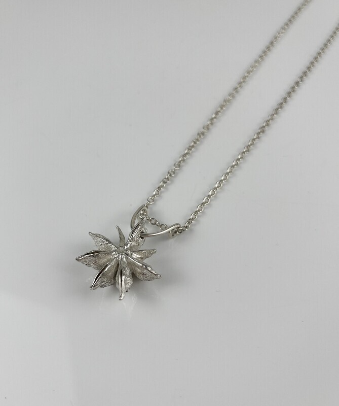 Star Anise Pod Pendant 18" SS