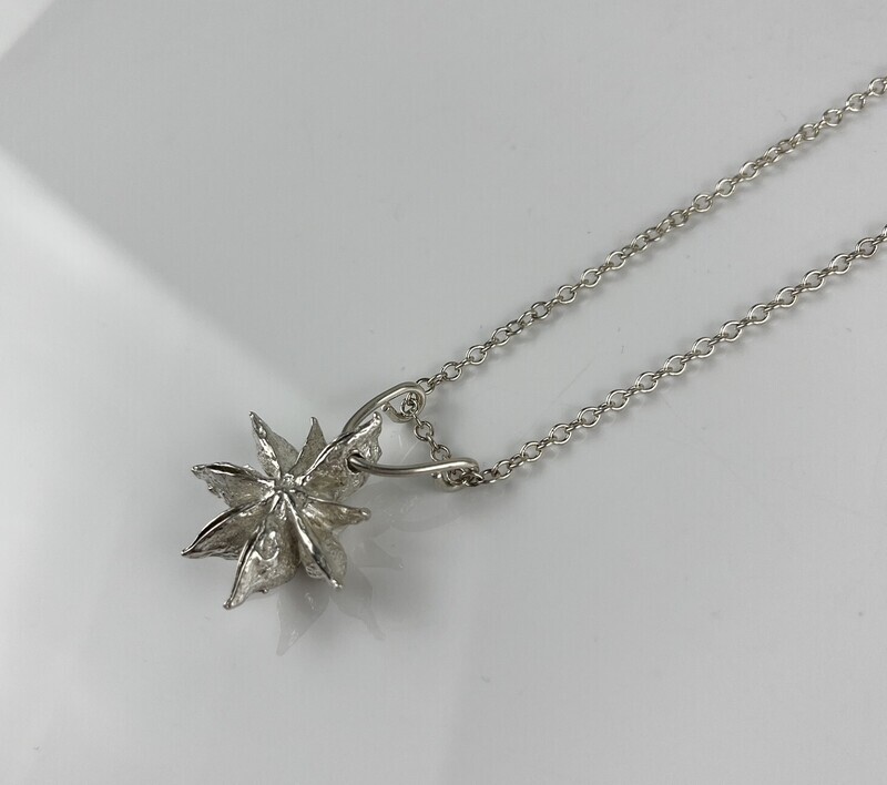 Patty Goodine Five Crows Silver Saint John New Brunswick Canada Handworks Canadian Jeweler Star Anise Pod Pendant Silver
