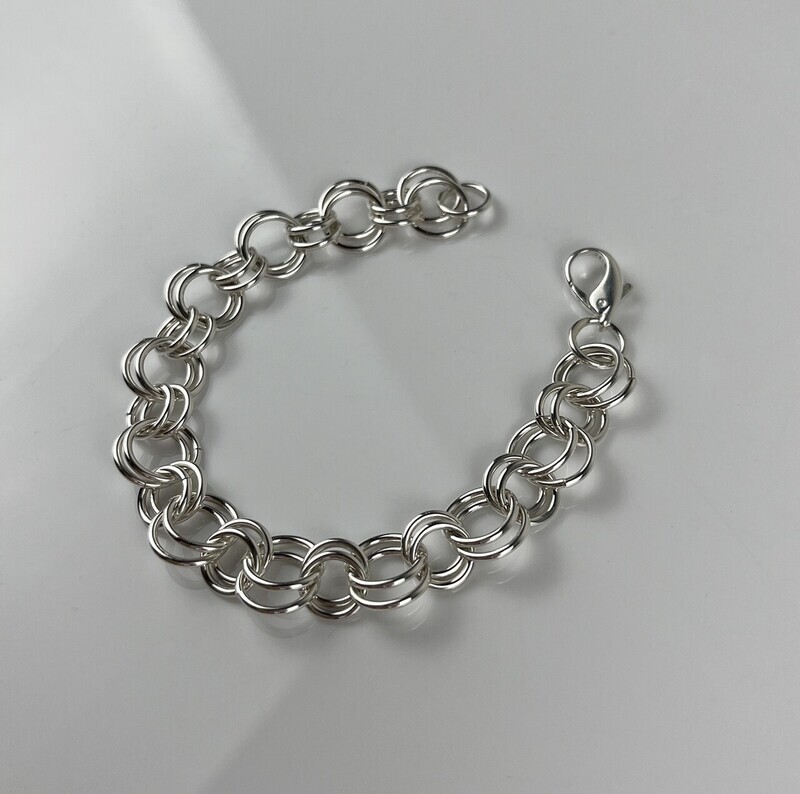 Patty Goodine Five Crows Silver Saint John New Brunswick Canada Handworks Canadian Jeweler Sterling Silver Chain Bracelet