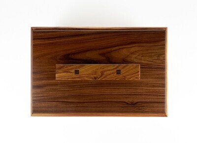 Wooden Keepsake Box Canary Wood, Santos Rosewood Top 10.57x4.25