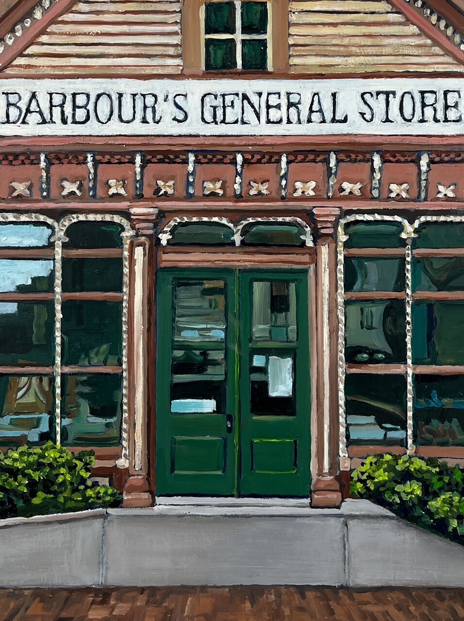 "Barbour's General Store" 9x12" Acrylic & Oil