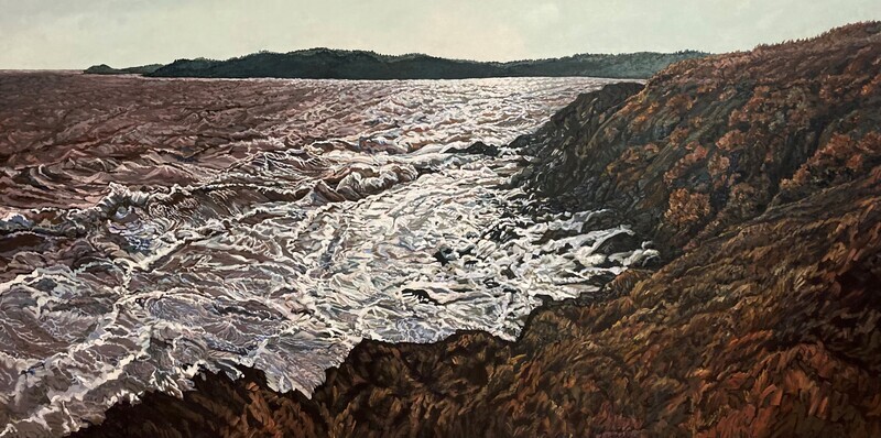 Lynn Wigginton Saint John New Brunswick Canada Handworks Canadian Acrylic Oil Painting &quot;After the Hurricane, Bayshore&quot; 