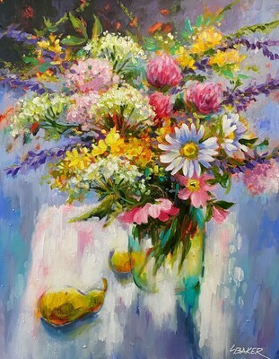 "Meadow Bouquet" 24x30" Acrylic on Canvas
