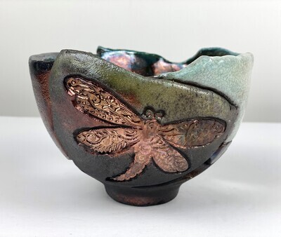 Dragonfly Raku Pottery Bowls