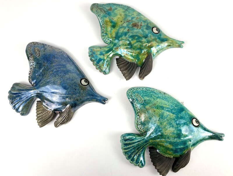 Medium Plus - Needlenose Right Fish Pottery Wall Hanging