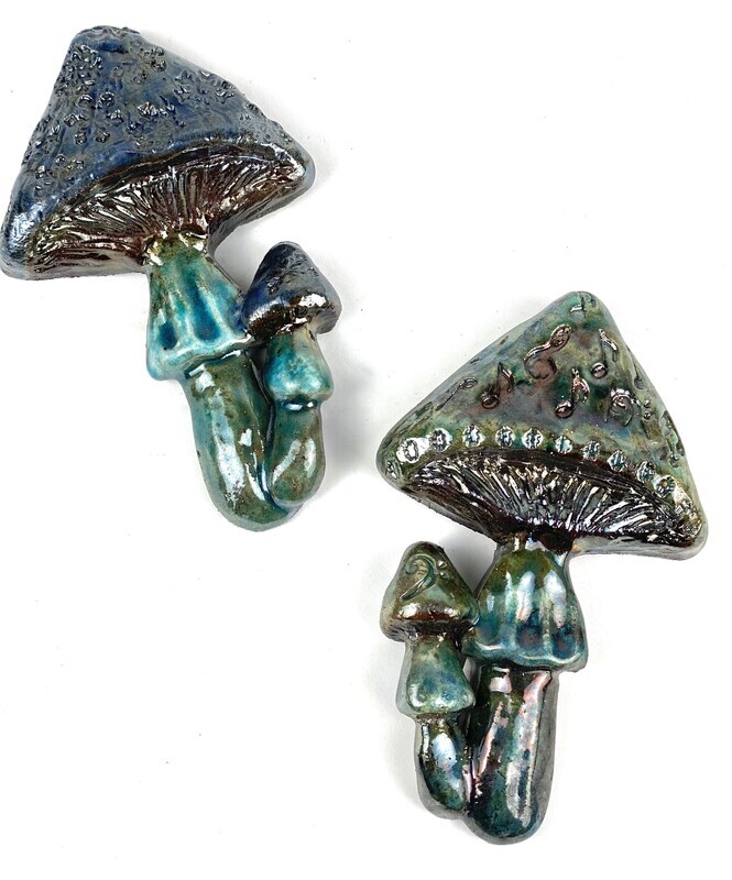 Mushrooms Pottery Wall Hanging