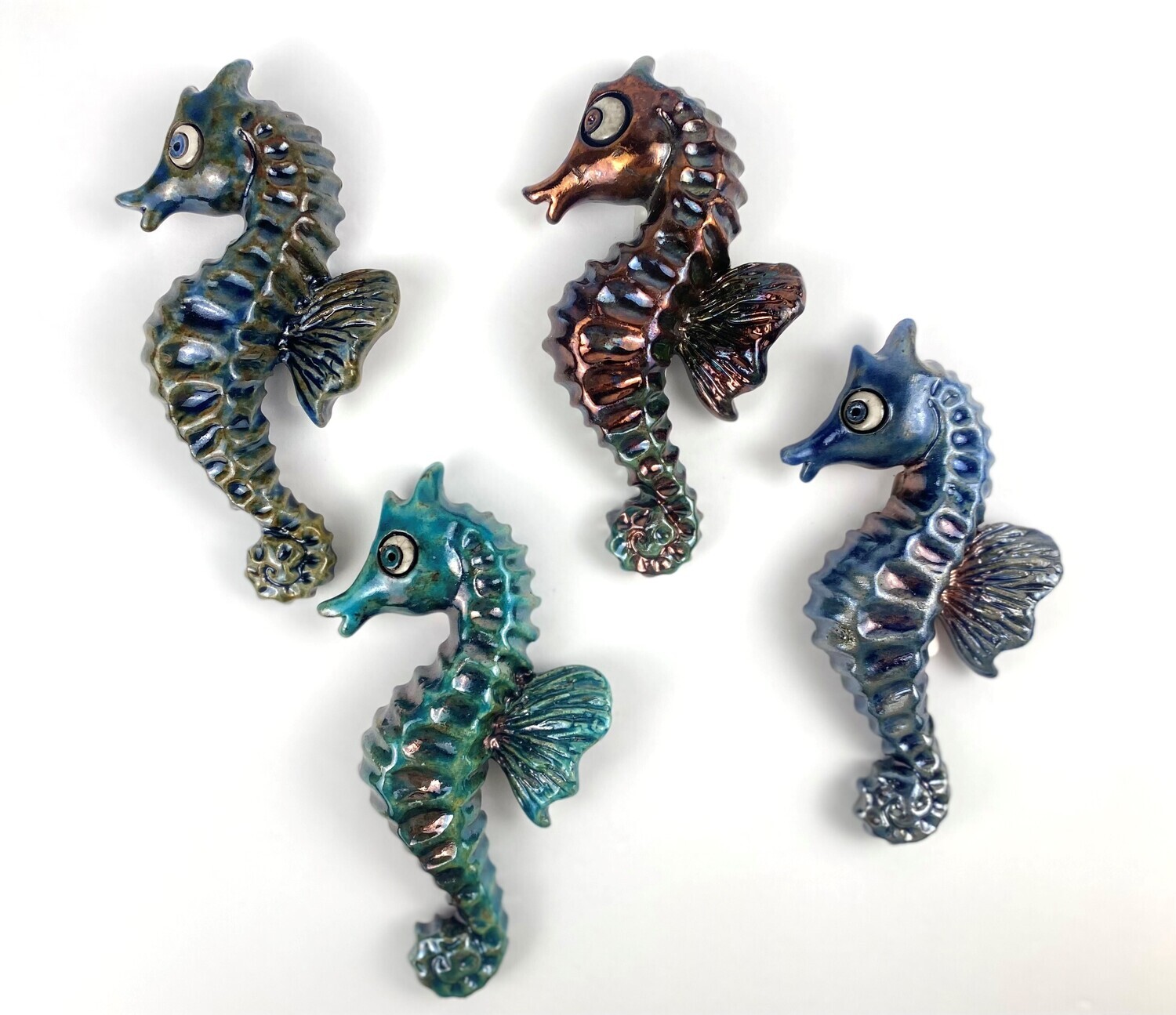 Left- Small Seahorse Fish Pottery Wall Hanging