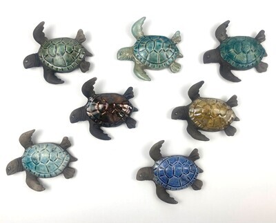 Mini Turtles Fish Pottery Wall Hanging