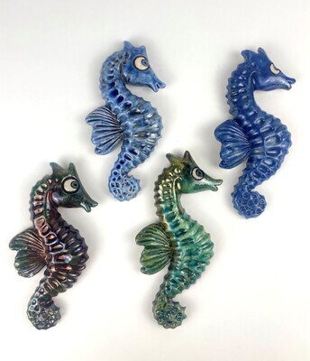 Right- Small Seahorse Fish Pottery Wall Hanging