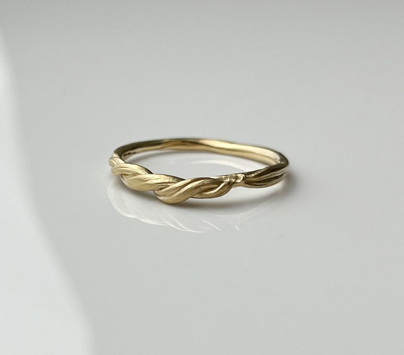 Dimitri Gagnon Morris Saint John New Brunswick Canada Canadian Jewelry Handworks Goldsmith 14K Gold Interlaced Ring