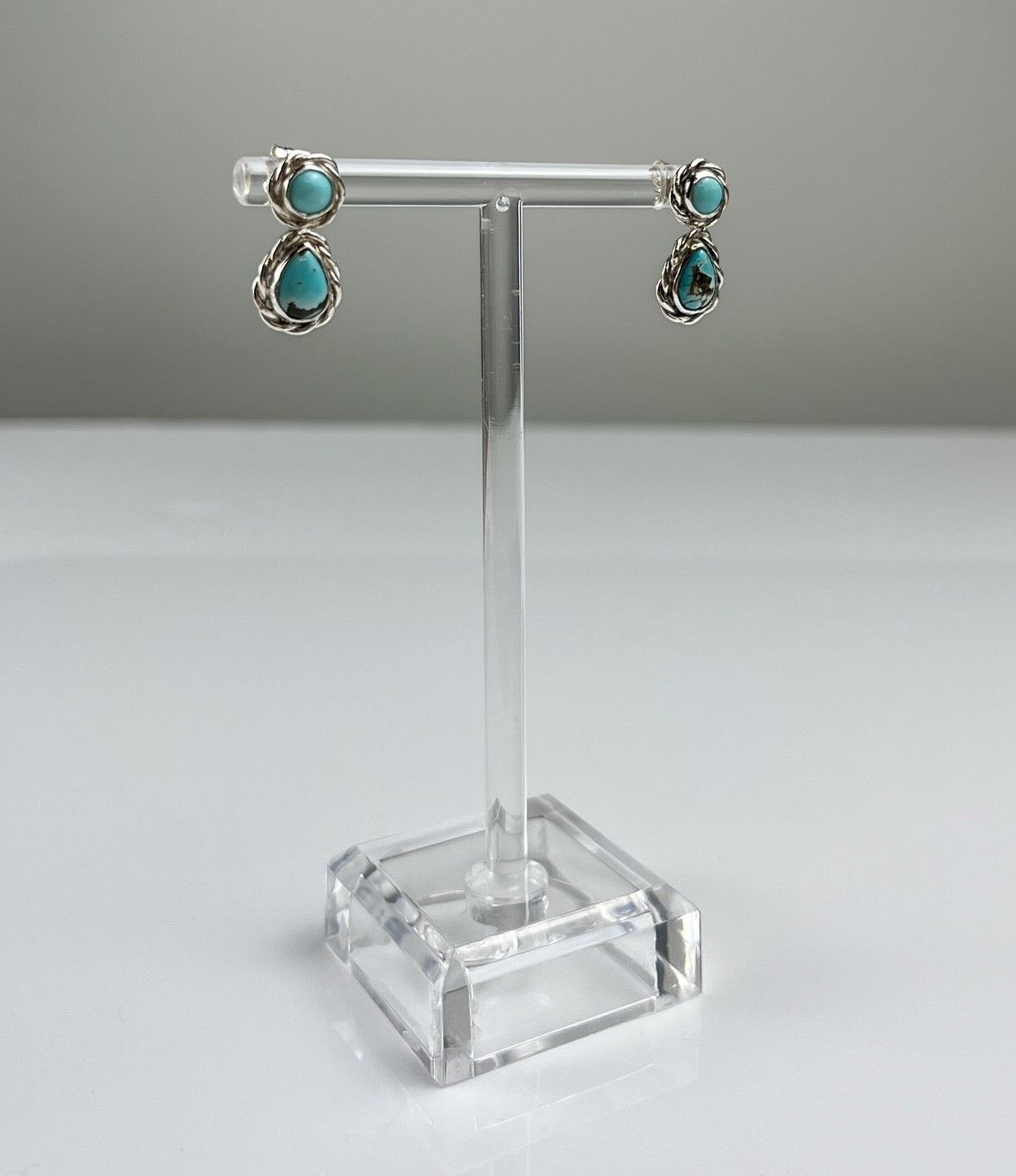 Turquoise Campitos Mexico Teardrop Earrings
