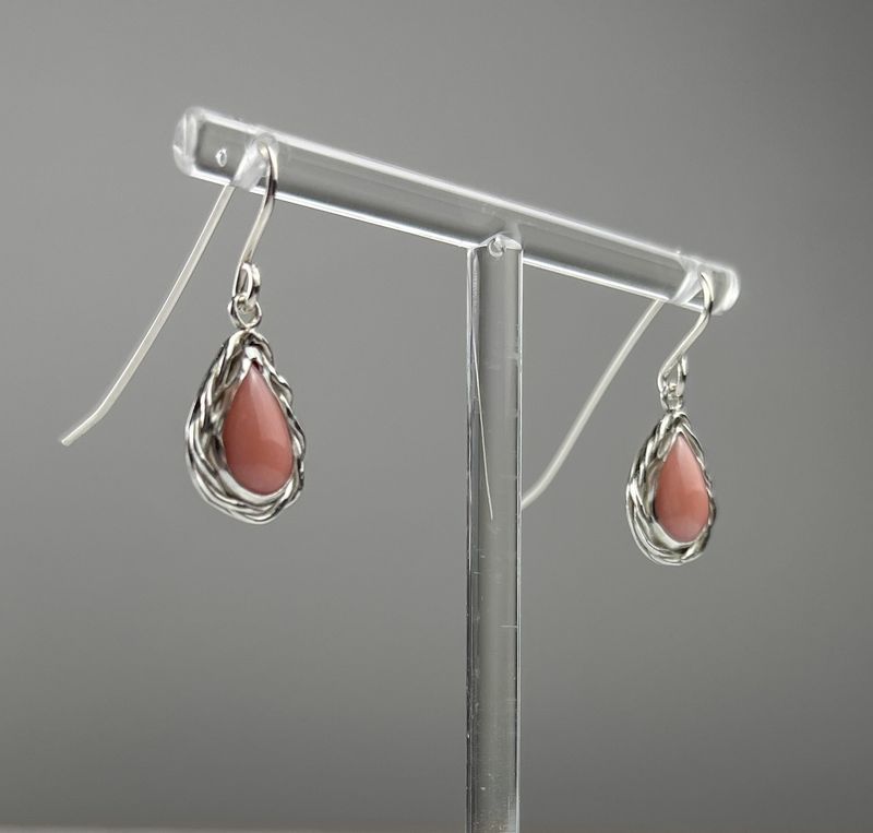 Pink Salmon Coral Earrings SS