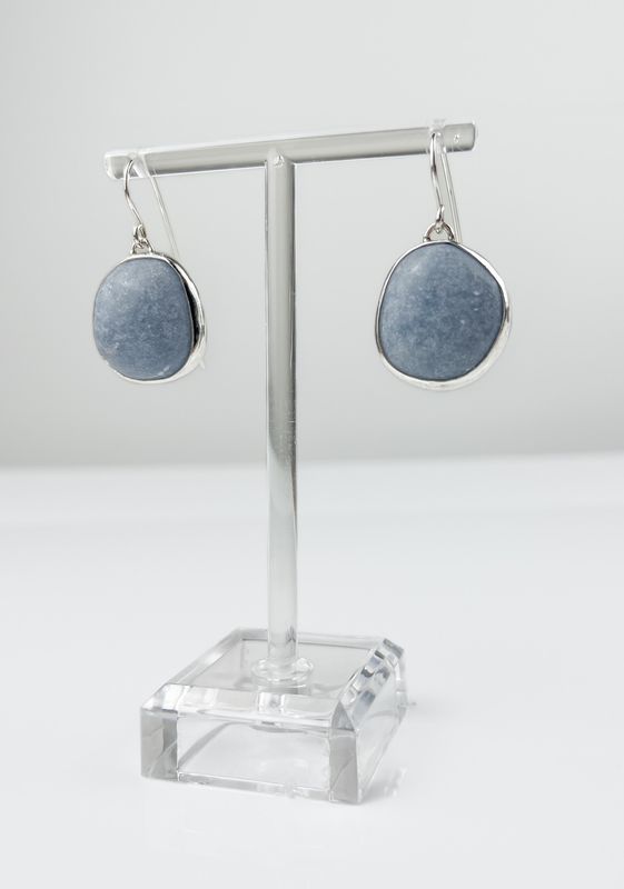 Angelite Large Oval Earrings SS