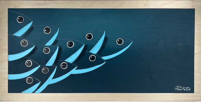 &quot;Fall into Place&quot; Mixed Media on Birch 18x36&quot;
