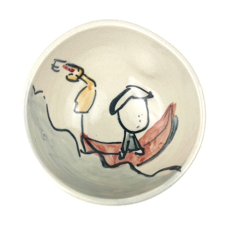 Darren Emenau Saint John New Brunswick Handworks Whimsical Pottery Cereal Bowl Boat