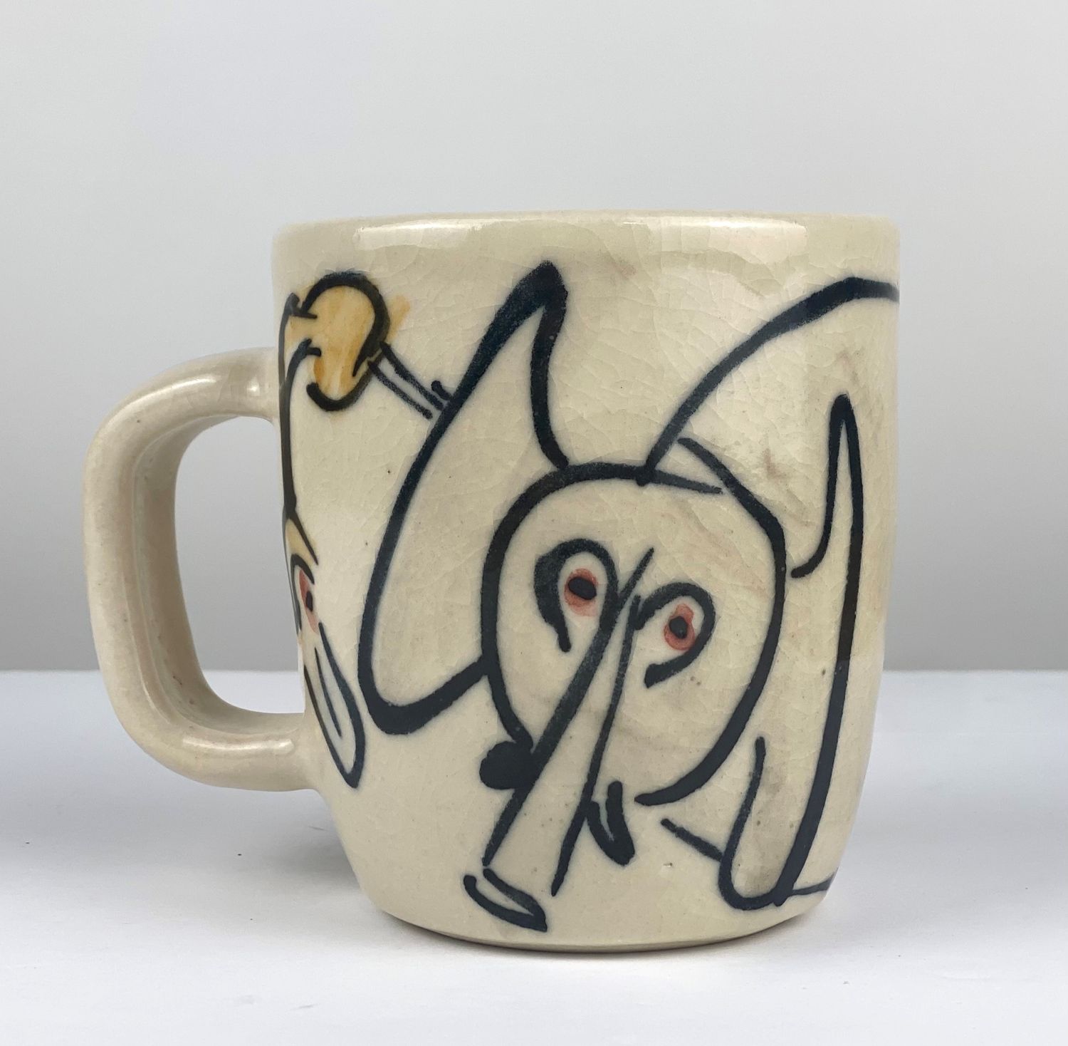 Darren Emenau Saint John New Brunswick Handworks Whimsical Pottery Large Mug Elephant