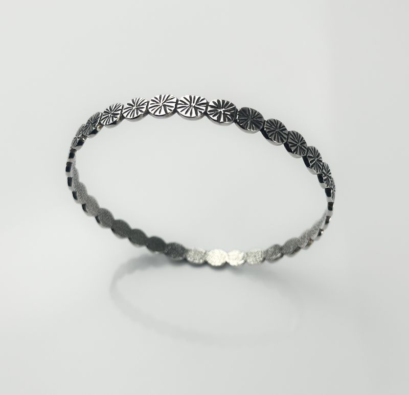 Leaf Vine Bangle Bracelet SS