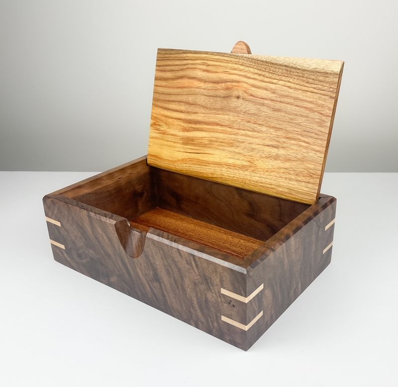 Black Walnut with Canary Wood Top 9.75x6.5x3.5"