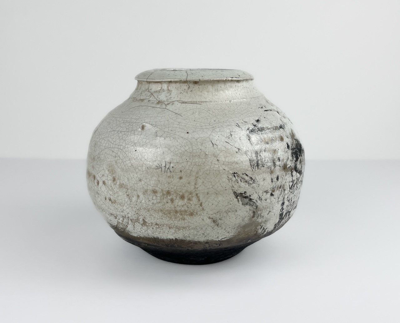 Chris Doiron Saint John New Brunswick Canada Handworks Gallery Canadian White Raku Pottery Vase