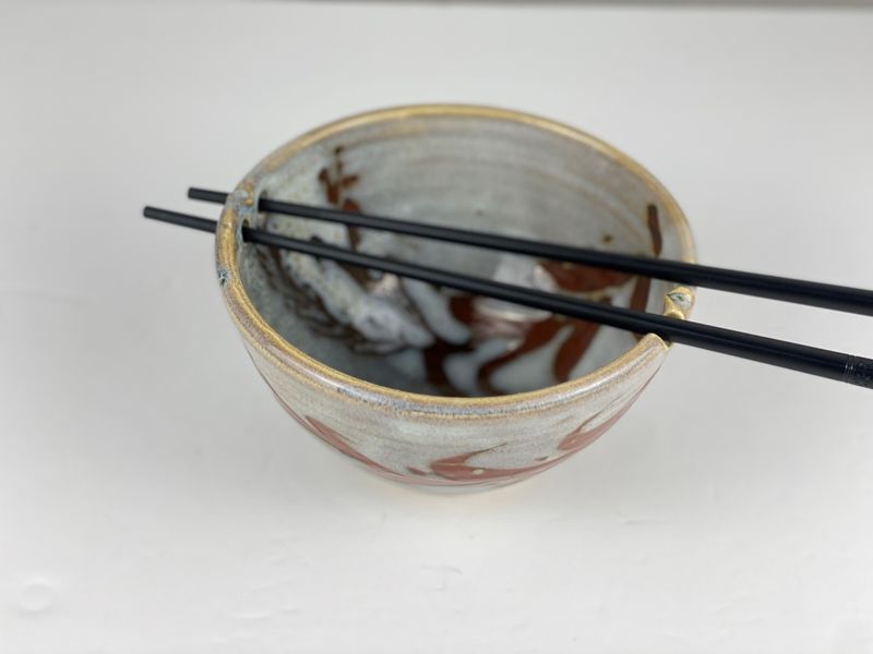 Ramen Bowls with Chopsticks Partridge Gray