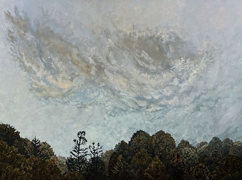 Lynn Wigginton Saint John New Brunswick Canada Handworks Canadian Acrylic Oil Painting &quot;After the Storm, Clearing Skies&quot;